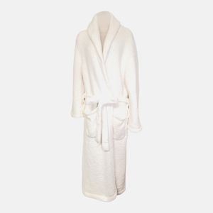 Kashwere Shawl Collar Luxury Robe in Cream Size Small / Medium